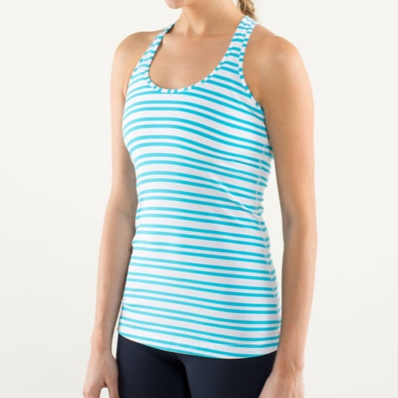 Lululemon Cool Racerback Twin Stripe Spry Blue - Picture 3 of 10